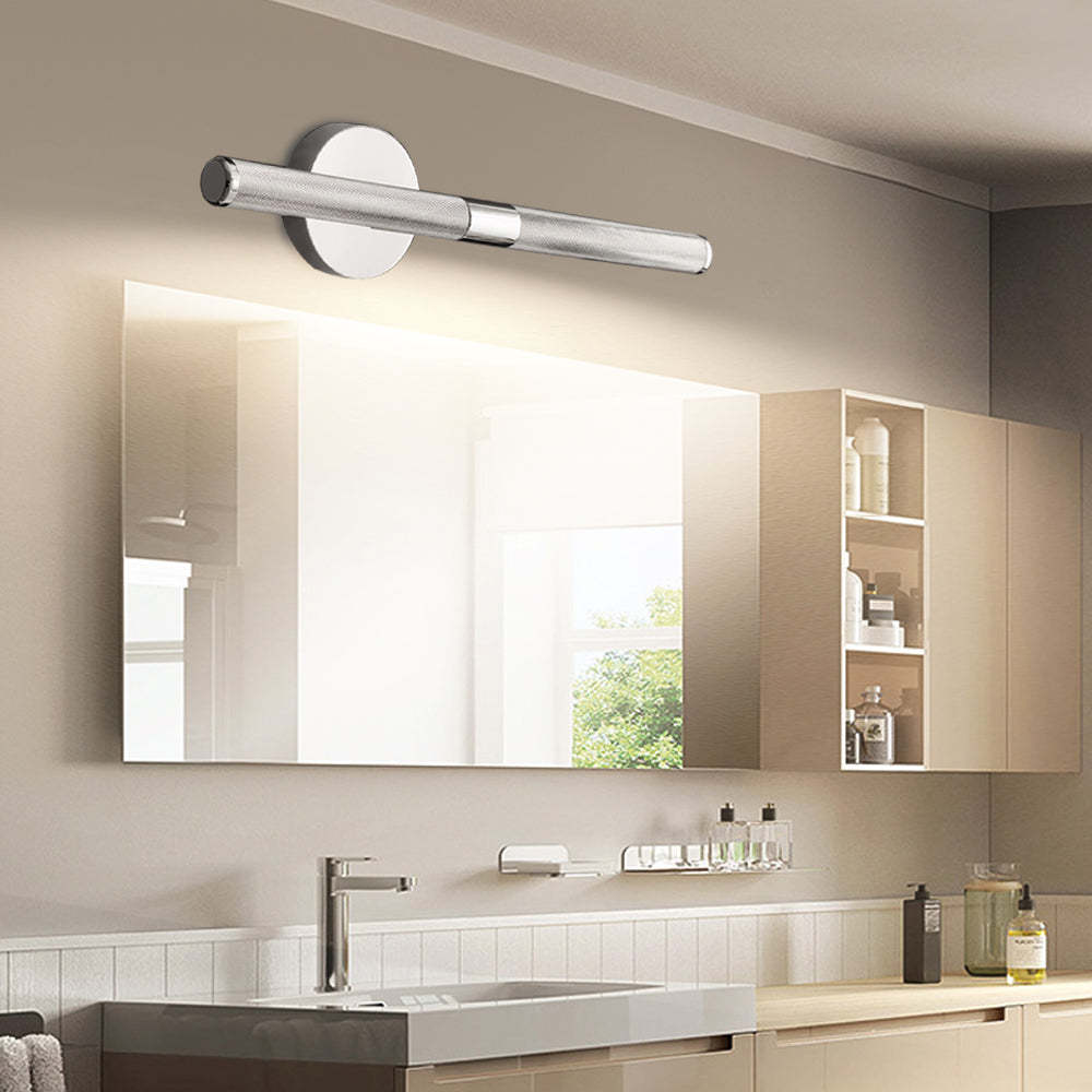 Modern Knurled LED Bathroom Vanity Light Swivel Head