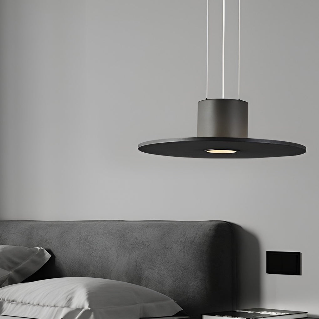 Round Plate LED Modern Island Pendant