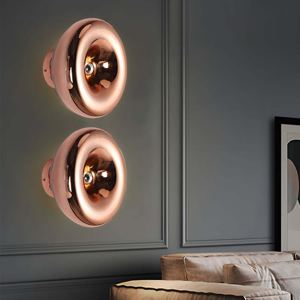 Round Glass Lava Art Modern Wall Light