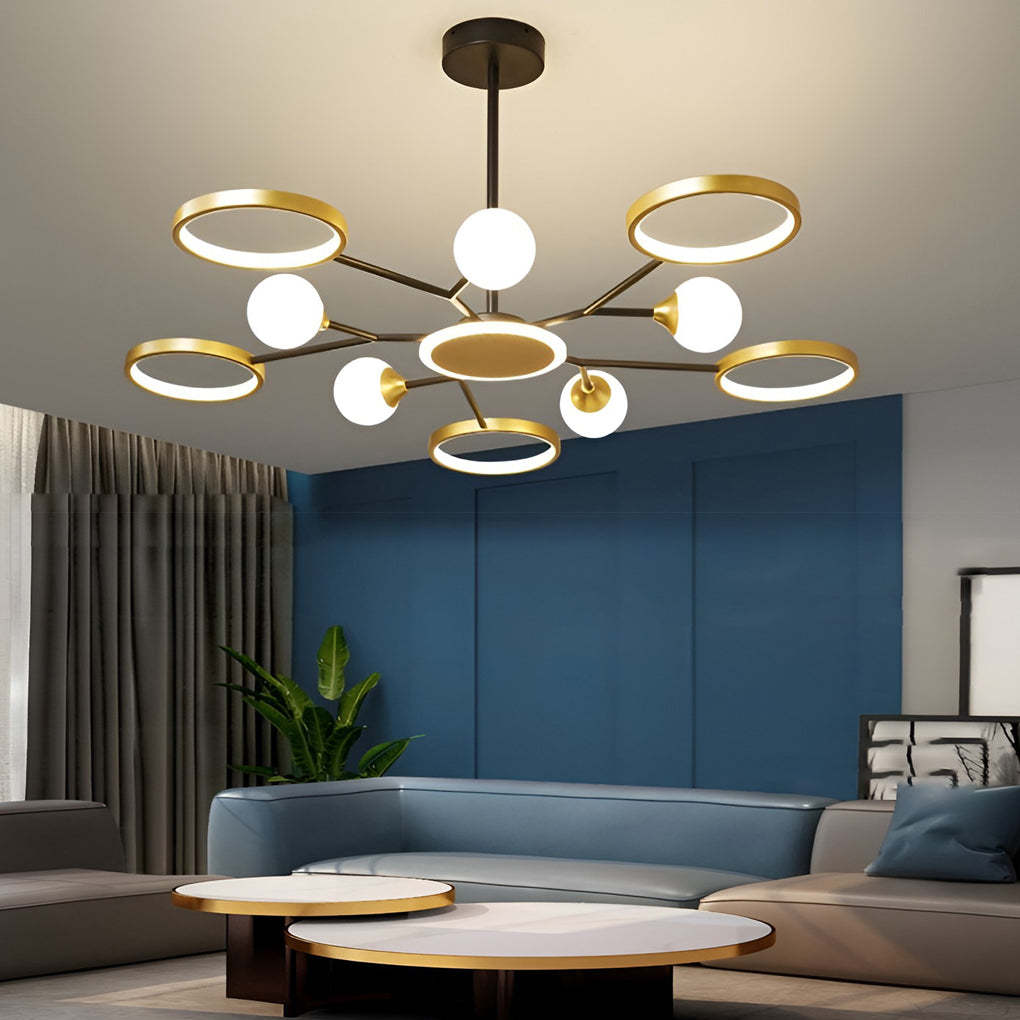 Circle LED Modern Pendant Ceiling Chandelier