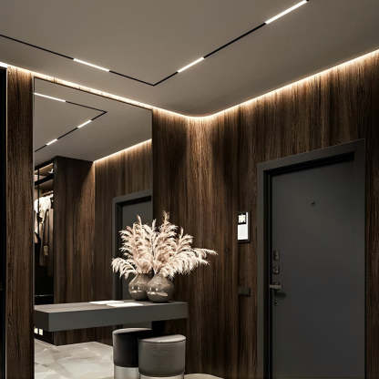 Mini Recessed Invisible LED Strip Lights Under Cabinet Lighting Linear Lights-Lighom