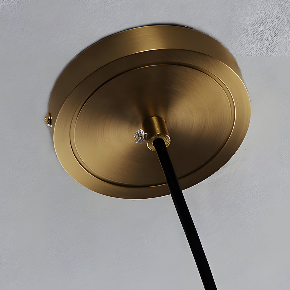 Copper Glass Jar 1-Light Wood Cork Diamond Pendant Light