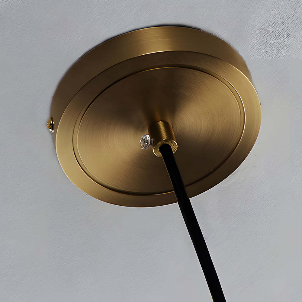 Copper Glass Jar 1-Light Wood Cork Diamond Pendant Light