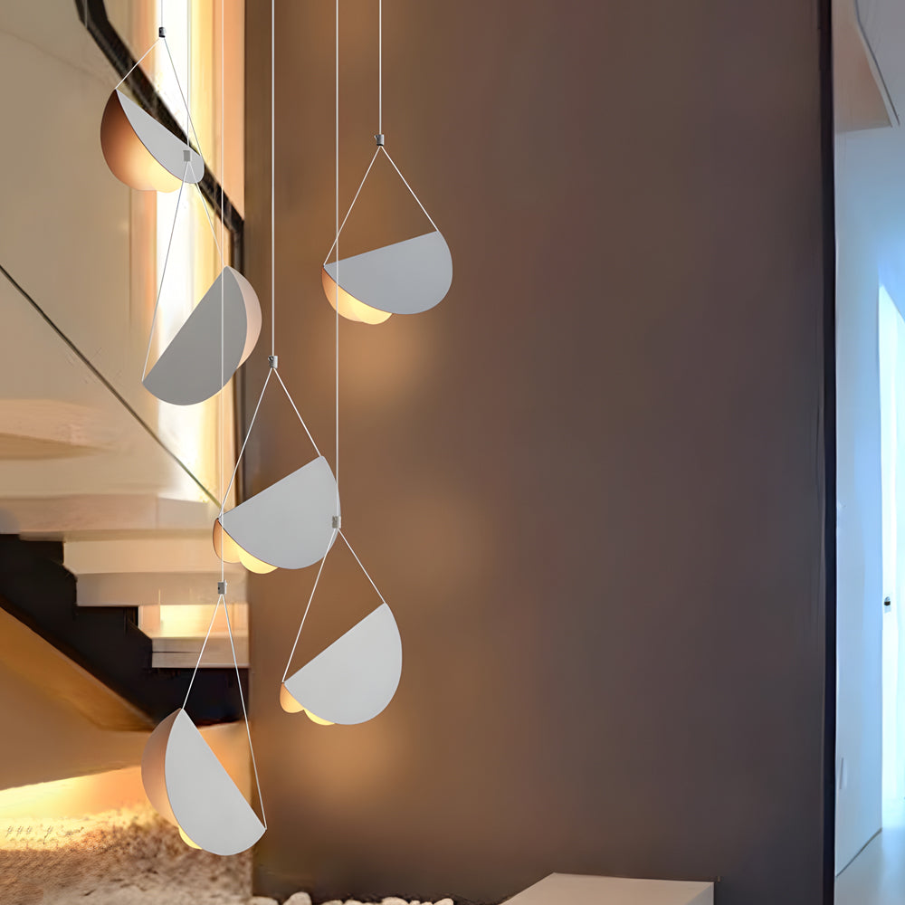 Minimalist Line White Glider Pendant Light