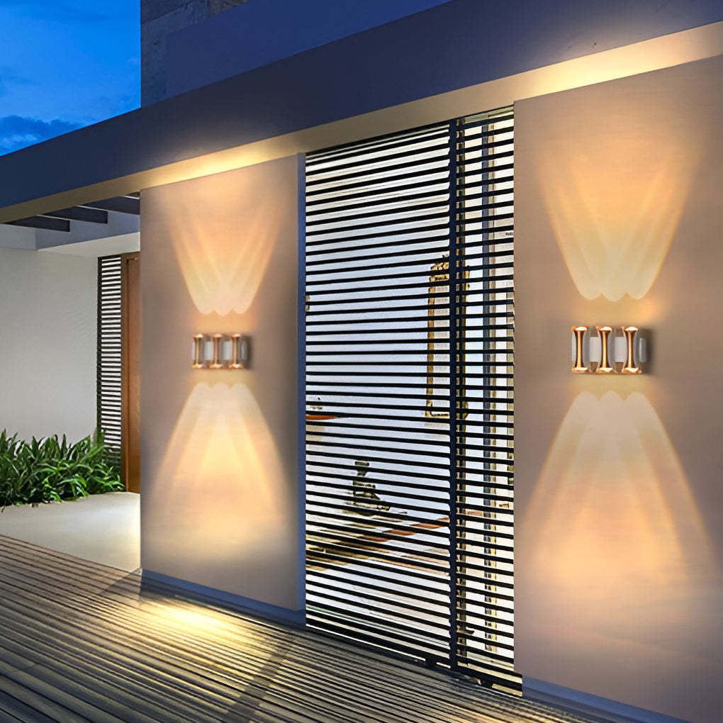 Waterproof Up and Down Lights LED Modern Outdoor Wall Sconce Lighting-Lighom