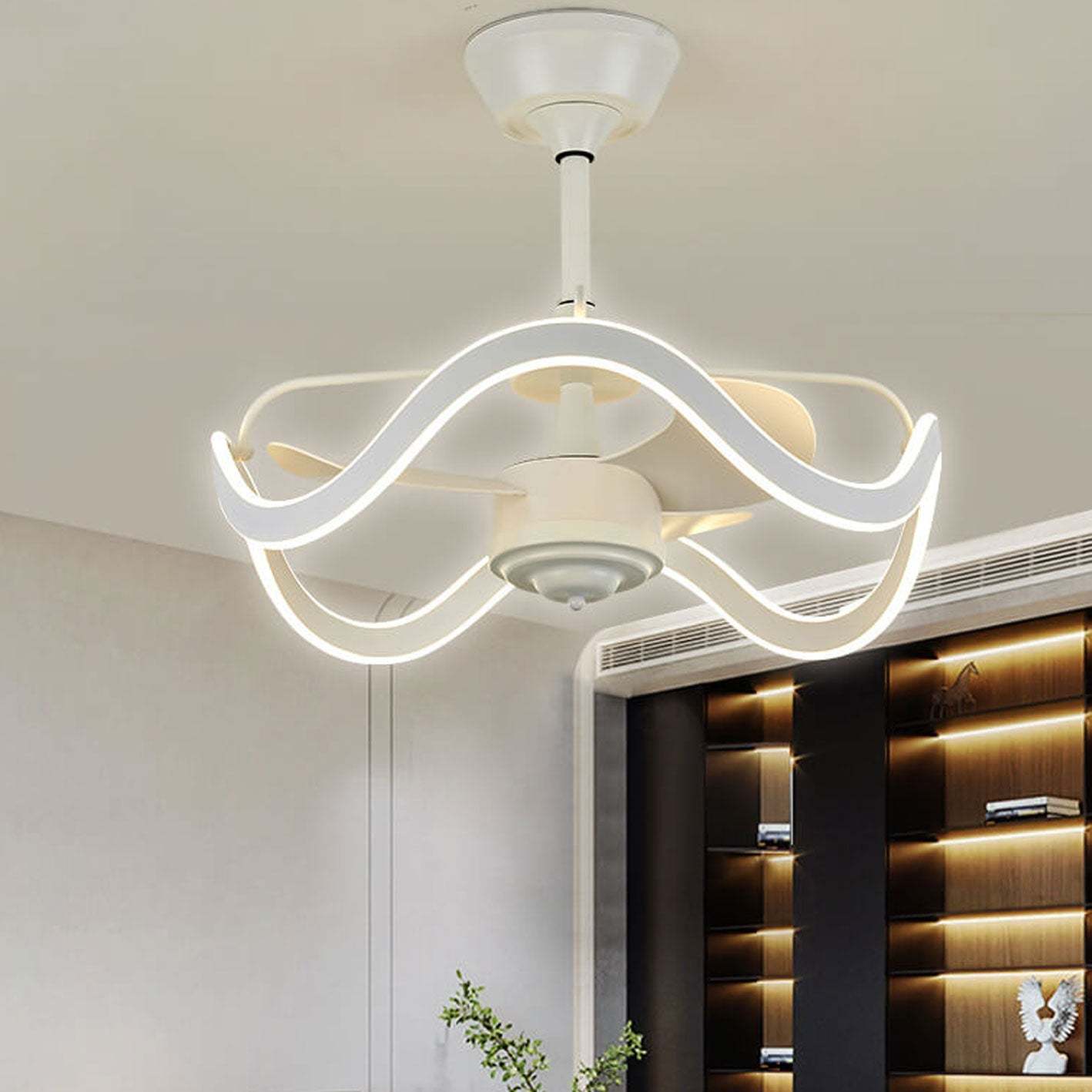 Modern Circular Silent Inverter Ceiling Fan Light