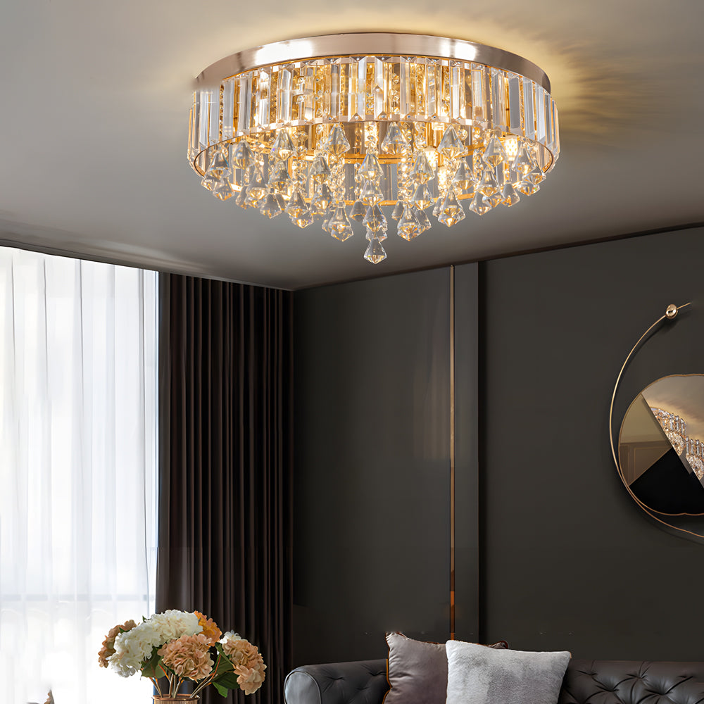Round Crystal Pendant LED Ceiling Light