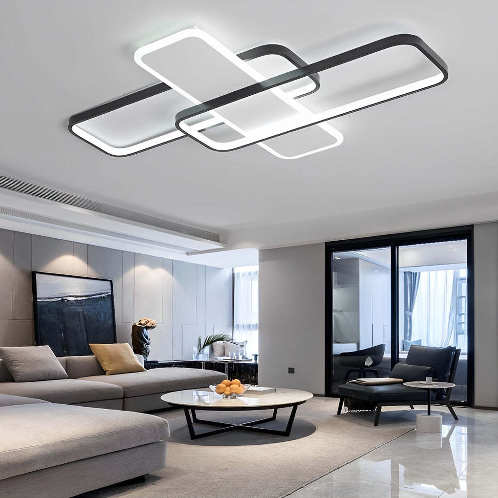 Overlapping Stepless Dimming Nordic Ceiling