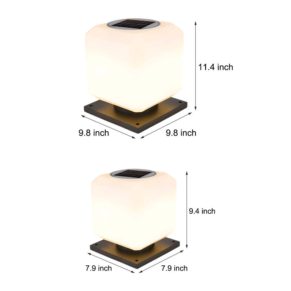 Waterproof Cube Outdoor LED Pier Mount Post Lamp for Garden-Lighom