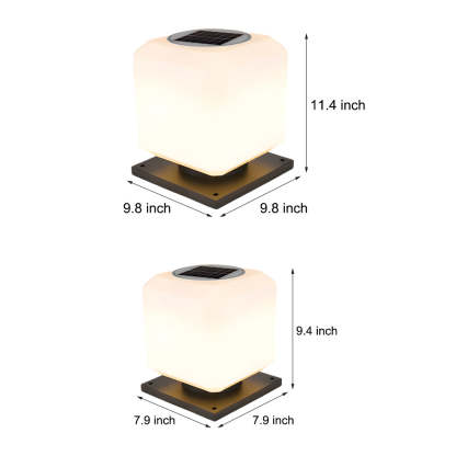 Waterproof Cube Outdoor LED Pier Mount Post Lamp for Garden-Lighom