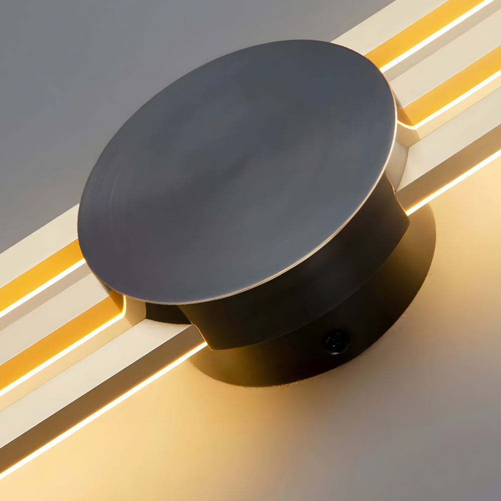 Modern Linear Wall Lamp Minimalist 2 Color Metal Wall Light-Lighom