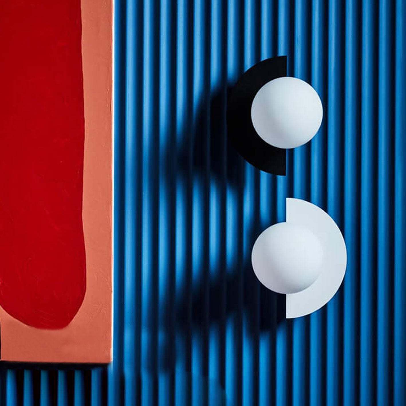 Minimalist Glass Spherical Colorful Semicircle Wall Sconce