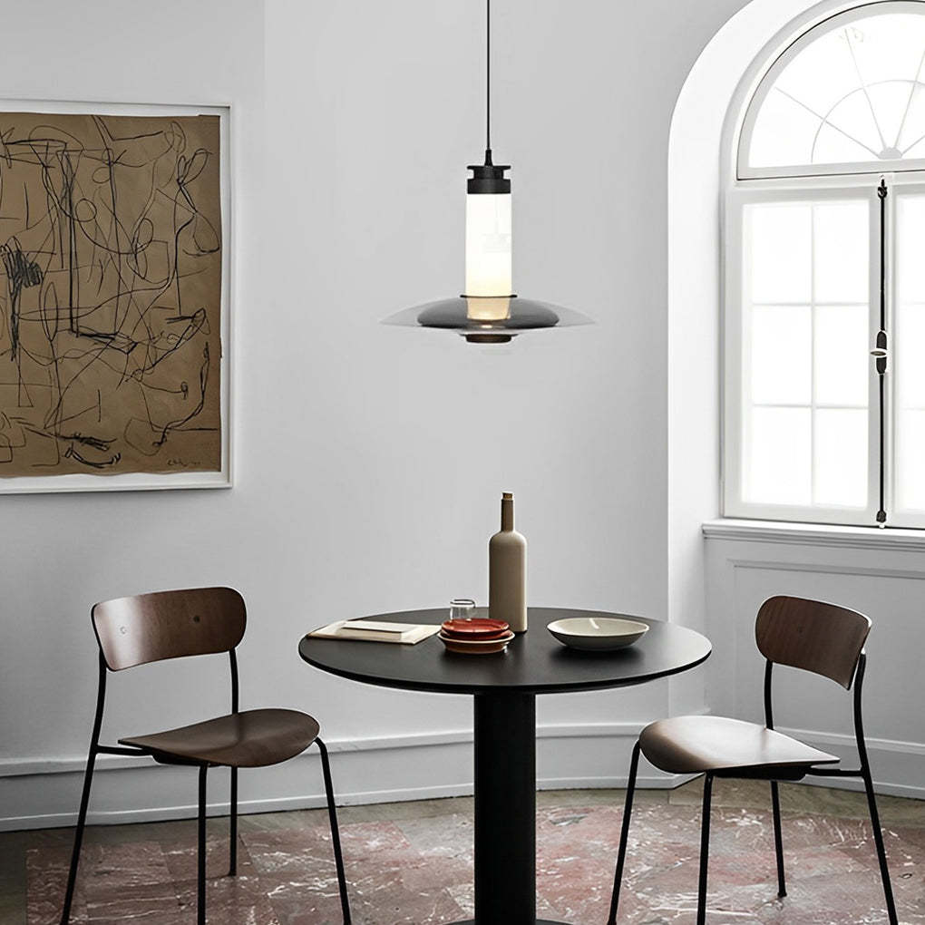 Minimalist Round Glass LED Modern Pendant