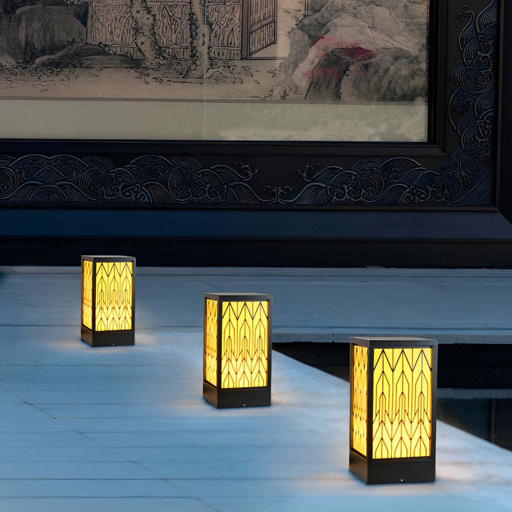 Waterproof LED Black Yard Decor Retro Lawn Lamp Outdoor Landscape Lighting-Lighom