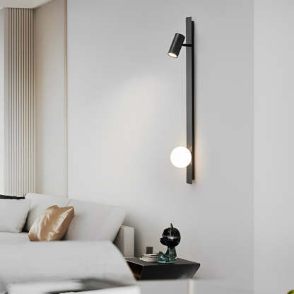 Long Strip LED Three Step Dimming Wall Lamp with Adjustable Spotlight-Lighom