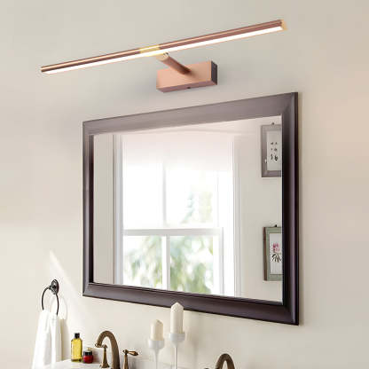 Retractable LED Bathroom Vanity Light with Adjustable Rod and Matte Finish-Lighom