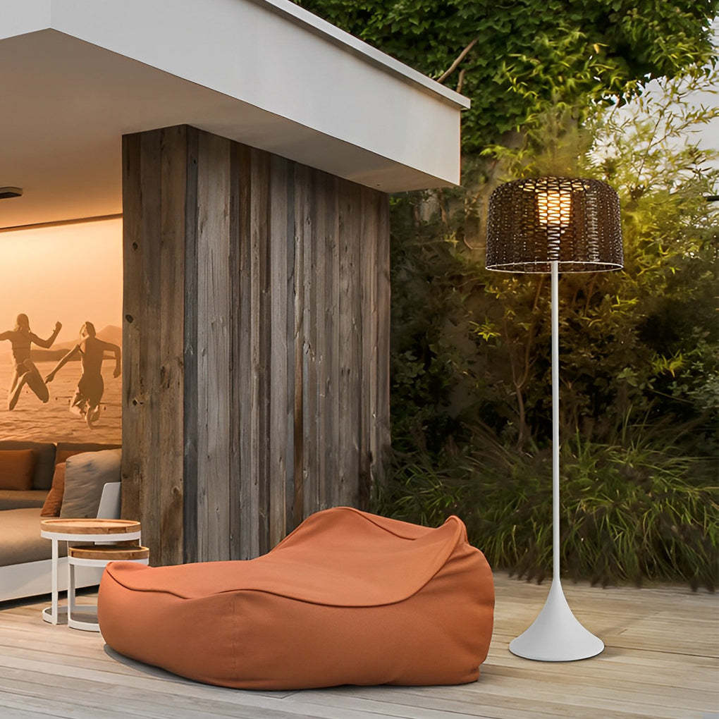 1-light Mesh Outdoor Floor Lamp-Lighom