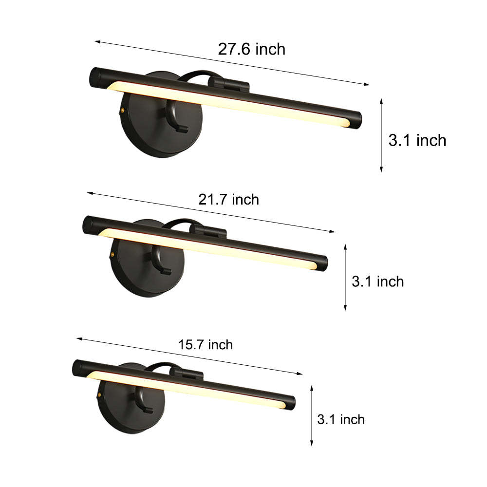 Sleek Rotatable Copper LED Bathroom Vanity Light Over Mirror Bath Bar-Lighom