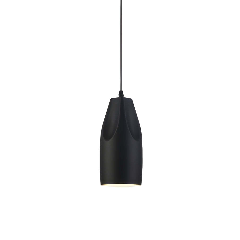 Pleat Box LED Black White Aluminum Pendant Light