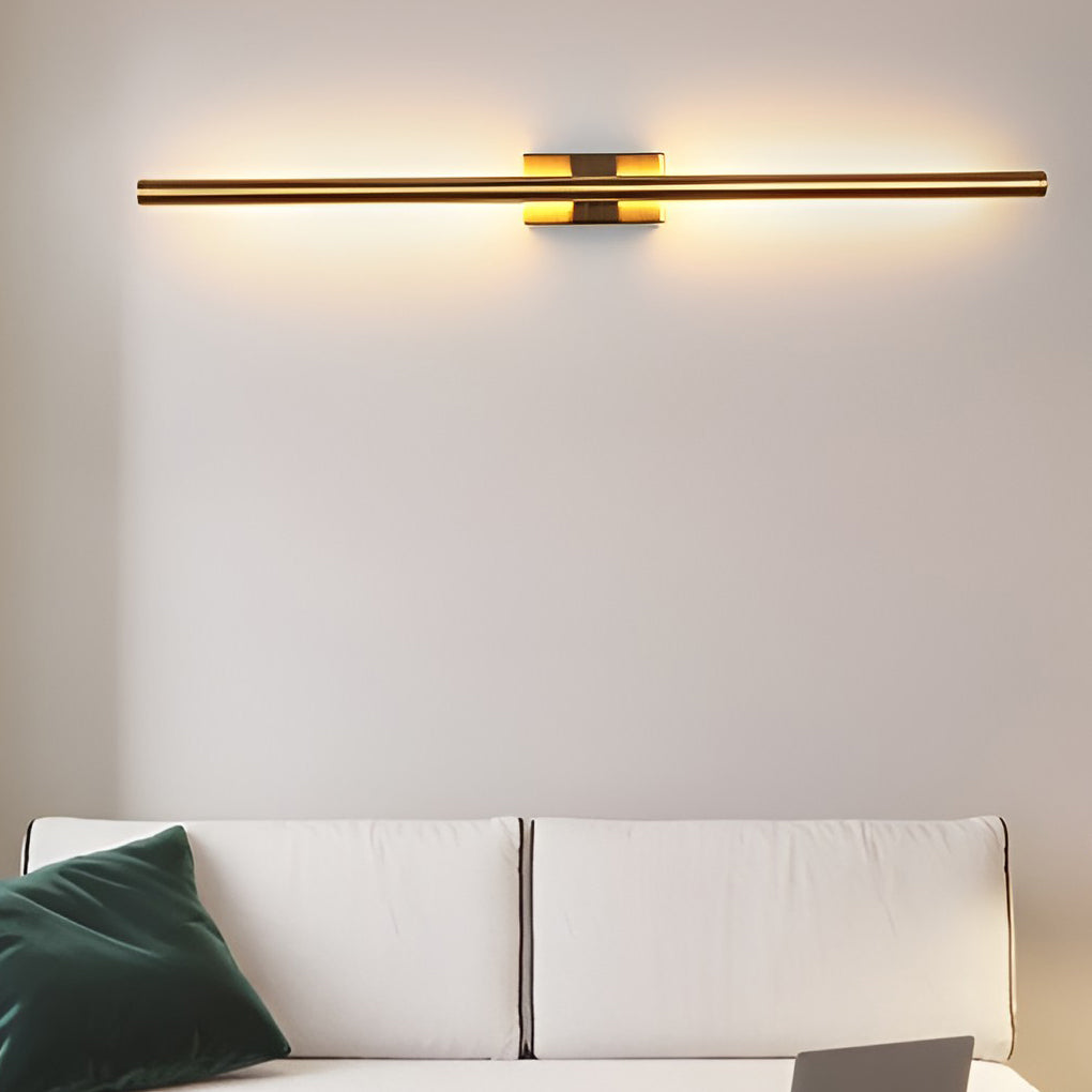 Electroplated Metal Strip LED Modern Wall Sconce Lighting Wall Lamp-Lighom