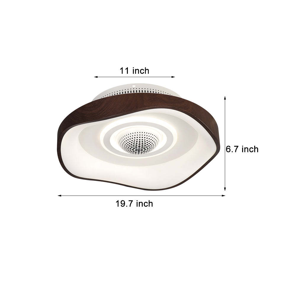 20" Modern Round Dimmable Bladeless LED Fan