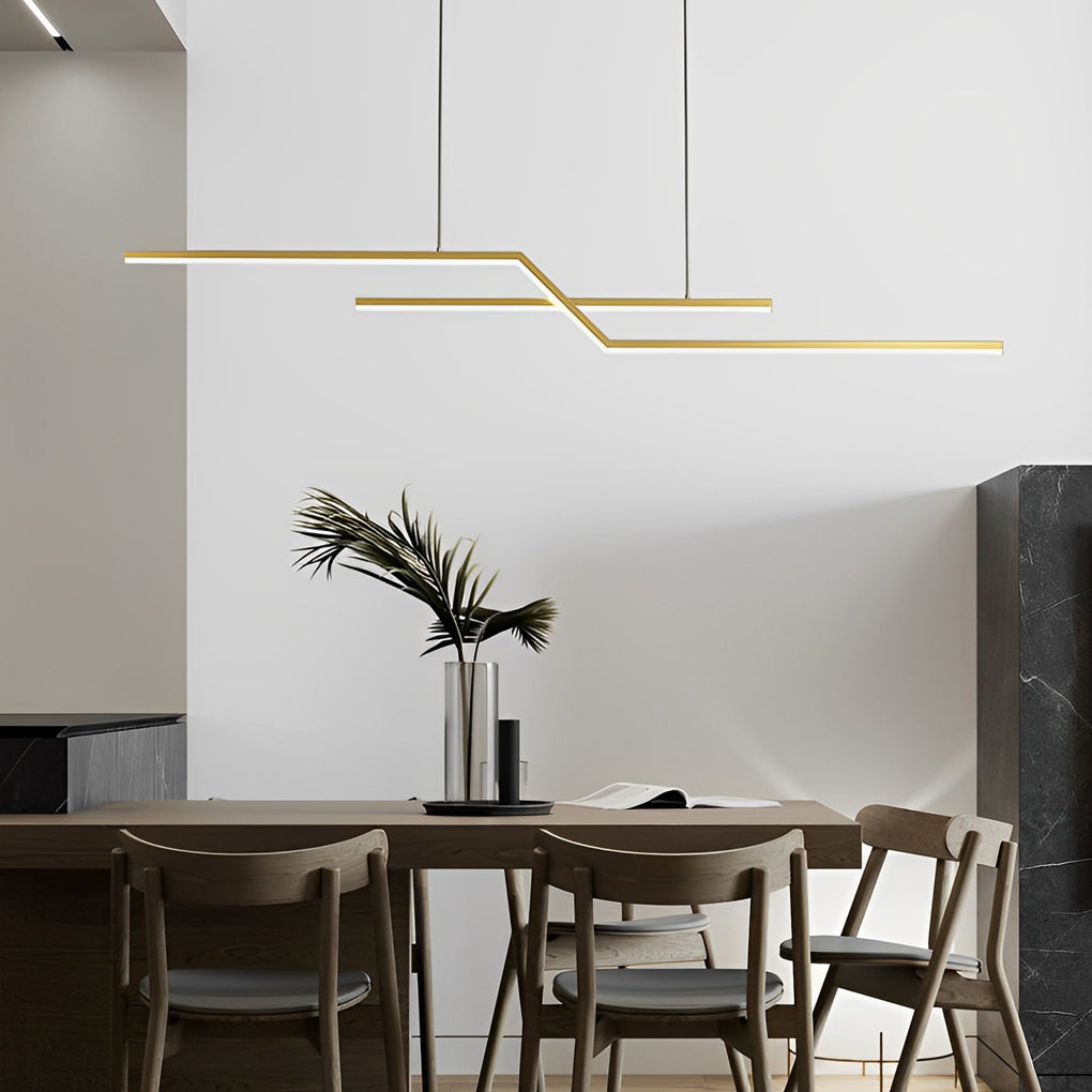 Minimalist Linear LED Dimmable Modern Chandelier