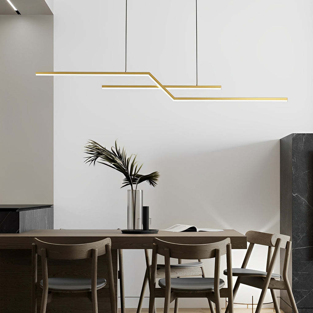 Minimalist Linear LED Dimmable Modern Chandelier