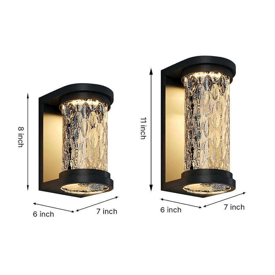 Modern Luxury Glass Stereoscopic Luminescence Cylindrical LED Wall Light-Lighom
