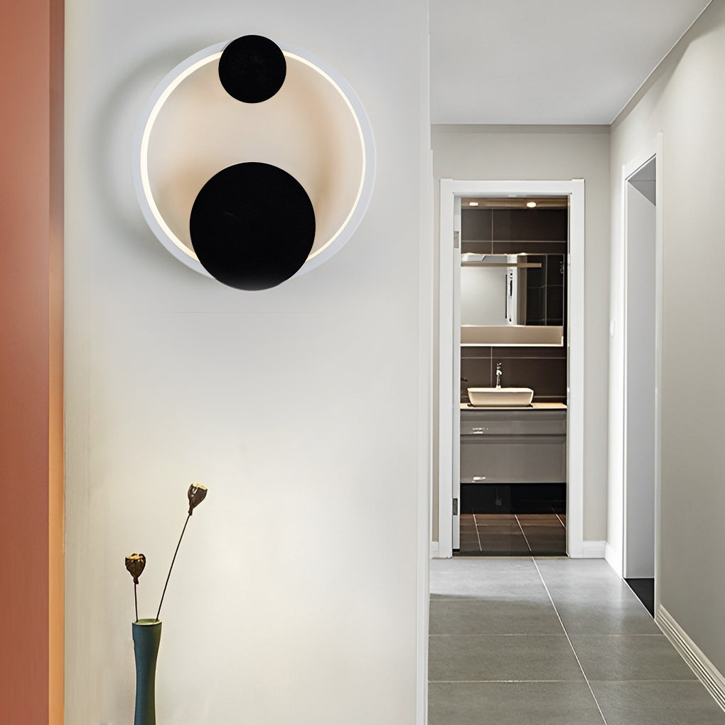 Round Decor Three Step Dimming LED Creative Nordic Wall Sconce Lighting-Lighom