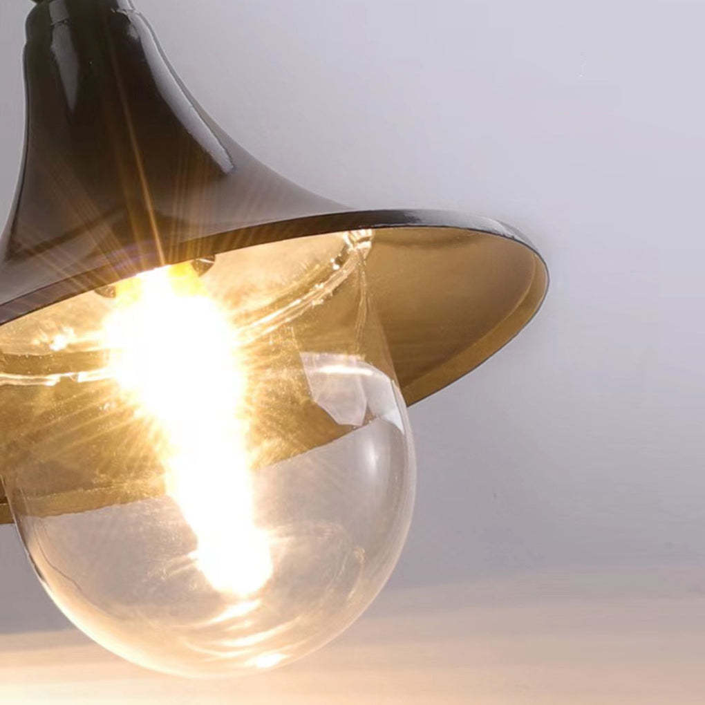 Creative Trumpet Shaped Waterproof LED Black Vintage Outdoor Wall Lamp-Lighom