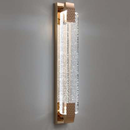 European Rectangular Bubble Crystal LED Sconce — 110V-120V For US/CA / Neutral Light (4000K)