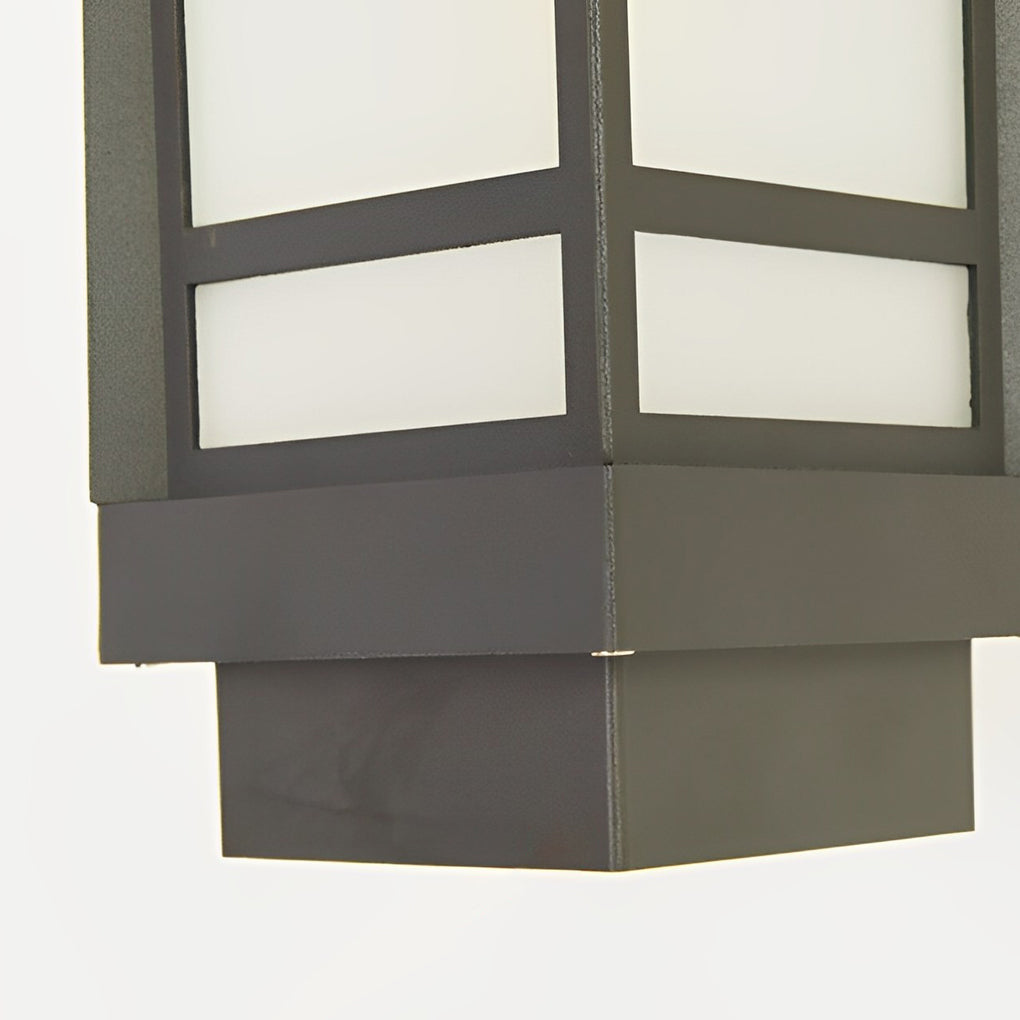 Vintage Waterproof LED Glass Matte Black Retro Wall Lamp Exterior Lights-Lighom