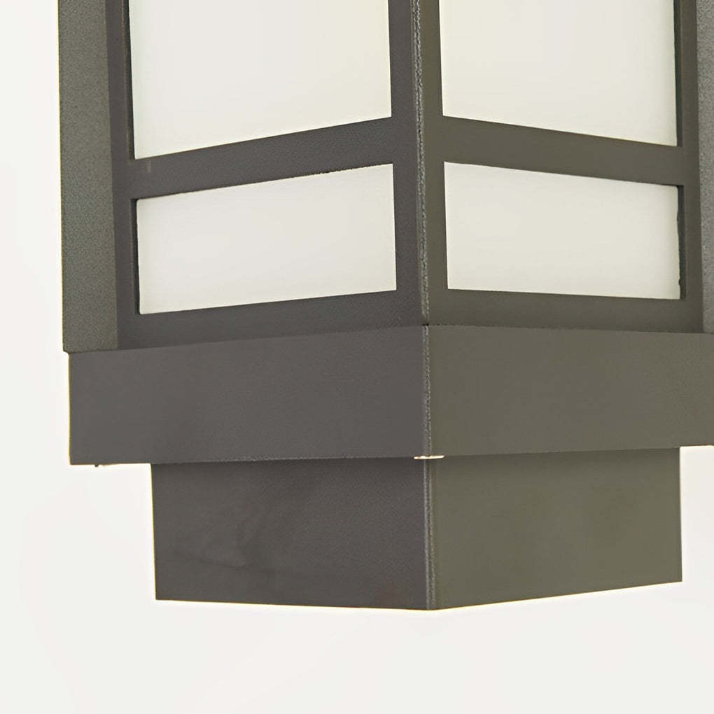 Vintage Waterproof LED Glass Matte Black Retro Wall Lamp Exterior Lights-Lighom