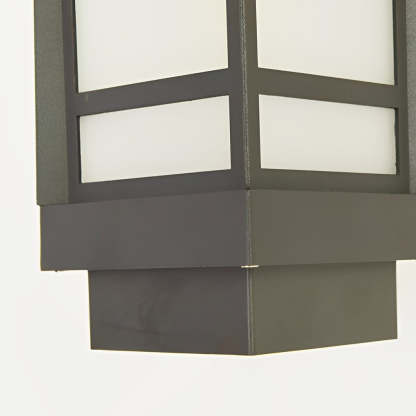 Vintage Waterproof LED Glass Matte Black Retro Wall Lamp Exterior Lights-Lighom