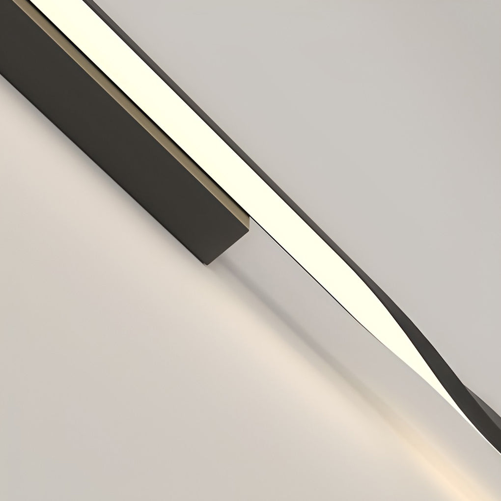 Creative Linear Strip LED Black Nordic Wall Lamp Wall Sconce Lighting-Lighom