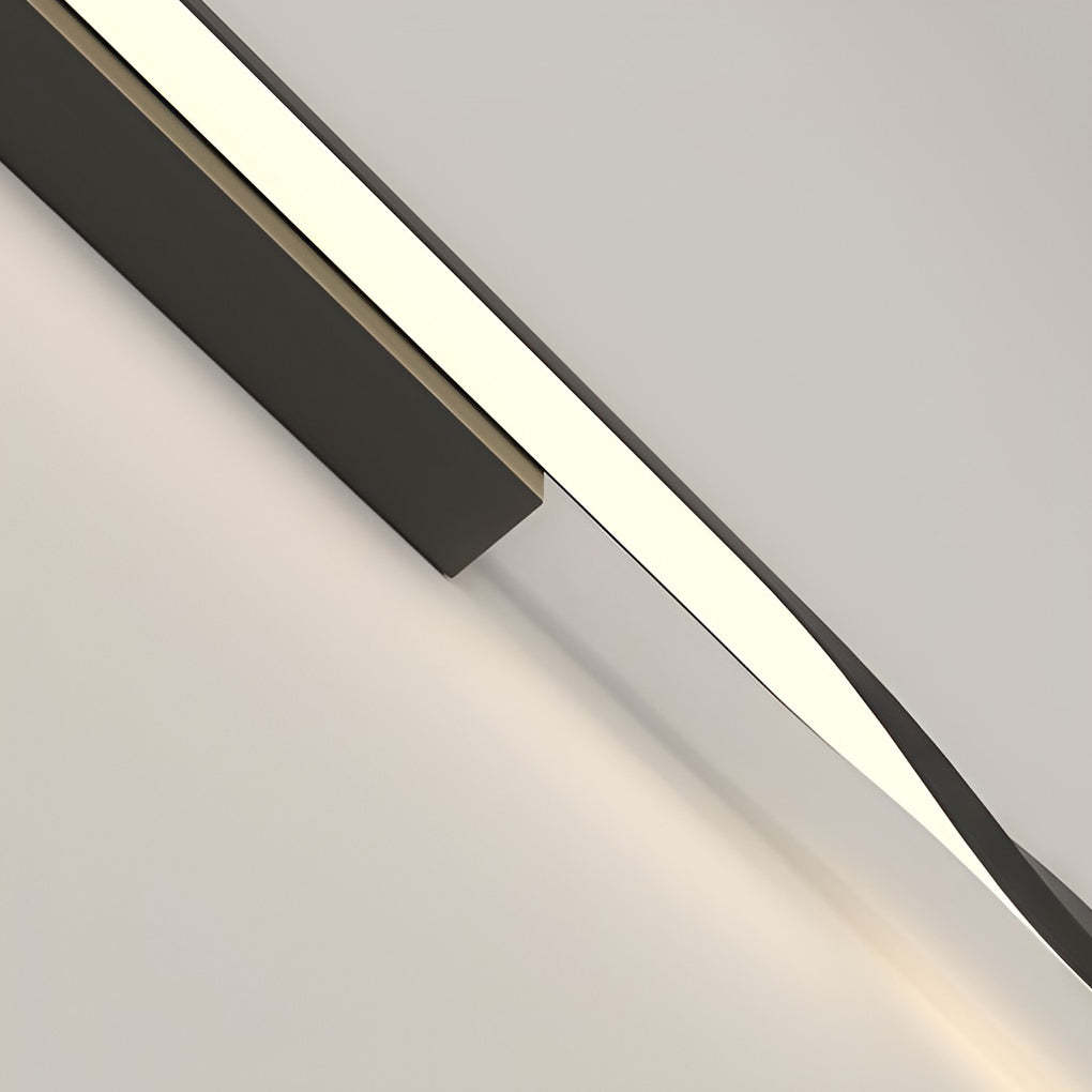 Creative Linear Strip LED Black Nordic Wall Lamp Wall Sconce Lighting-Lighom