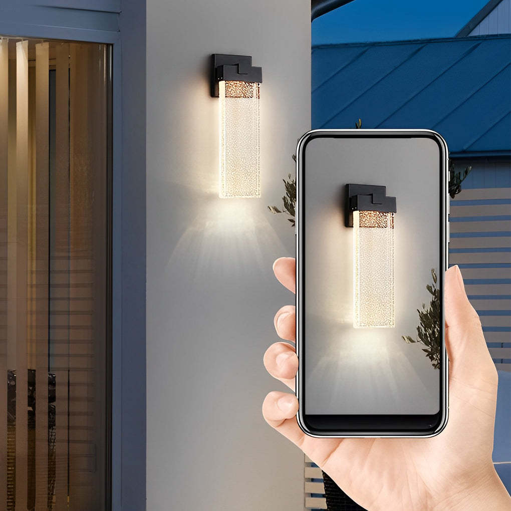 Rectangular Bubble Crystal LED Modern Wall Lamp