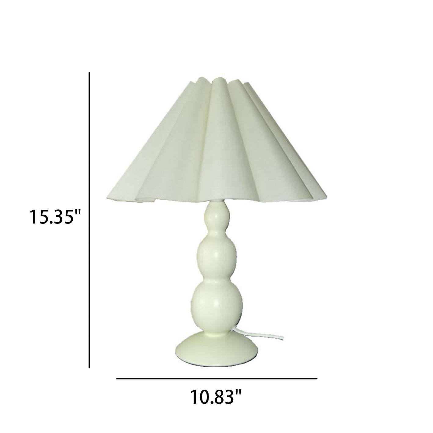 Vintage Petal Pleated Fabric Gourd Lamp — USB (5V) + 3 Colors Changeable (Warm/Neutral/White) +Dimming(brightness) / Colorful Shade