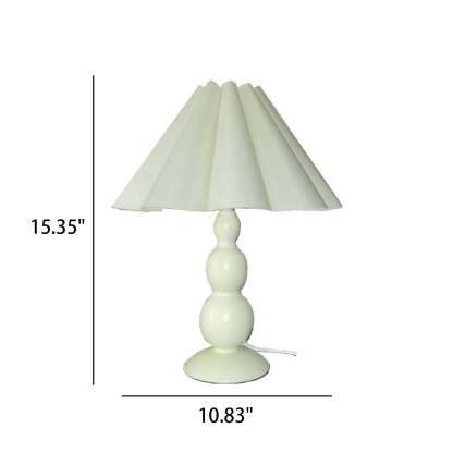 Vintage Petal Pleated Fabric Gourd Lamp — USB (5V) + 3 Colors Changeable (Warm/Neutral/White) +Dimming(brightness) / Colorful Shade