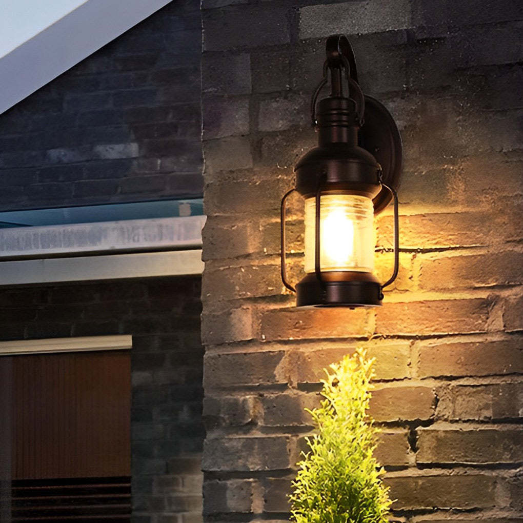 Antique Lantern Aluminum Waterproof LED Outdoor Wall Lamp Lawn Lights-Lighom
