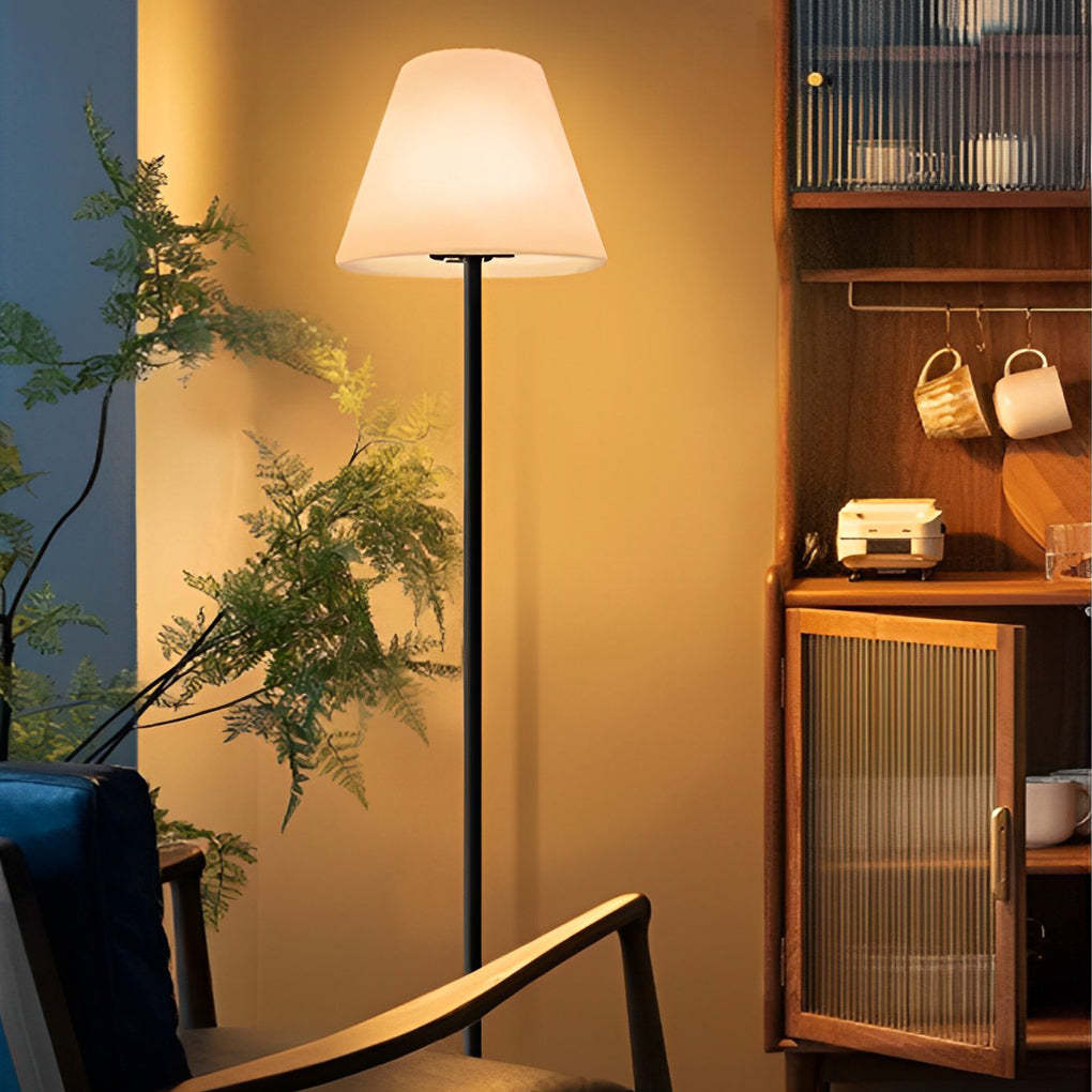 Modern Intelligent LED Metal and Shaded Floor Lamp-Lighom