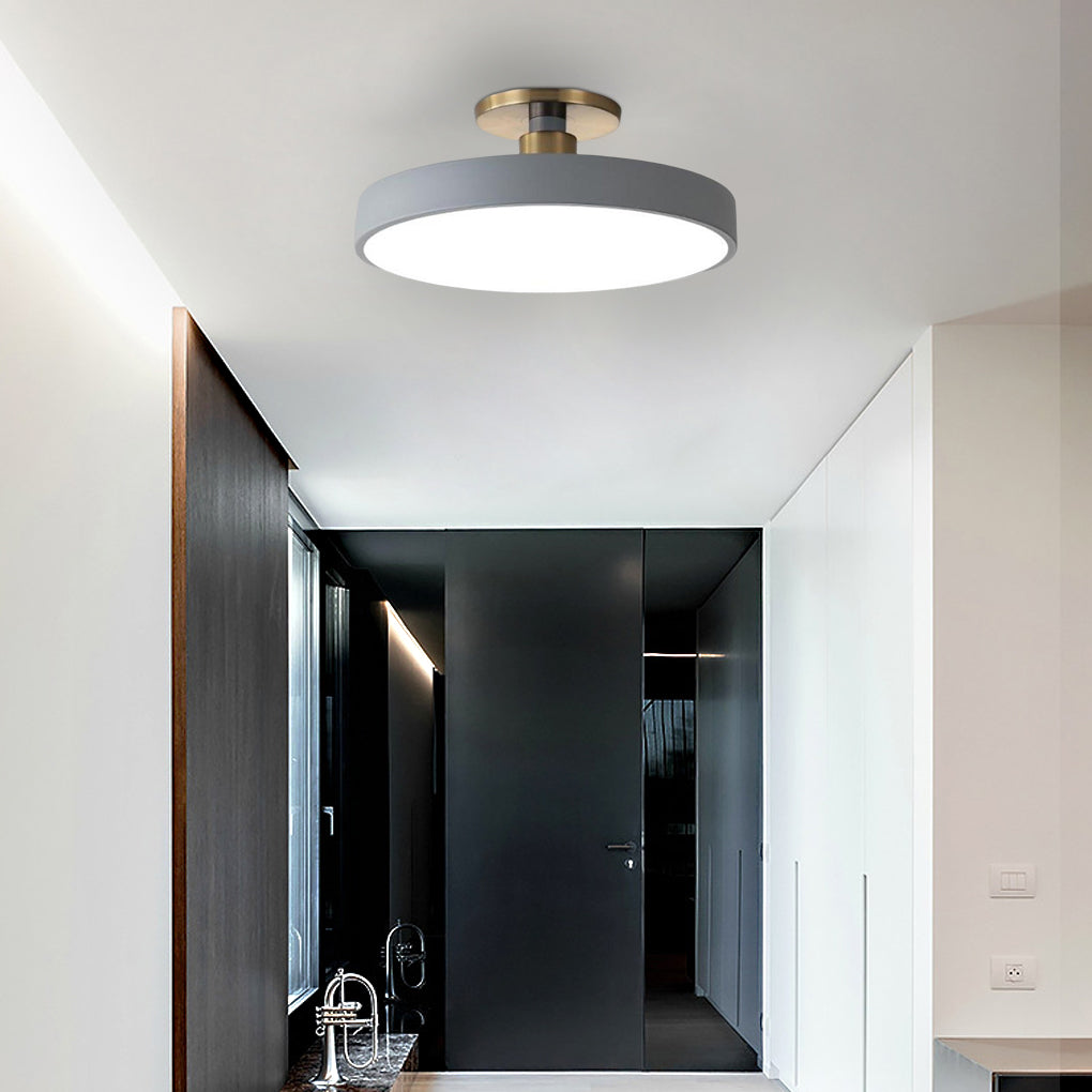 Modern Thick Circular LED Nordic Semi-Flush Mount