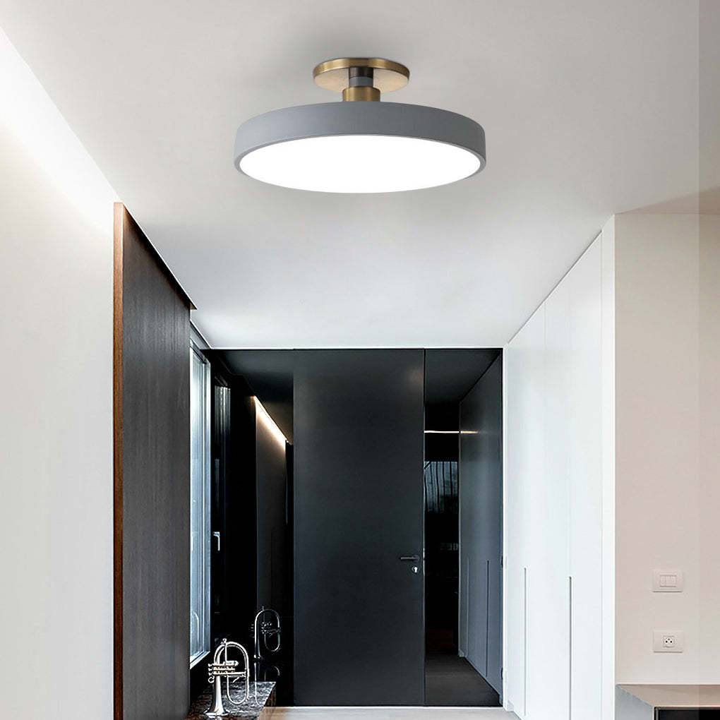 Modern Thick Circular LED Nordic Semi-Flush Mount
