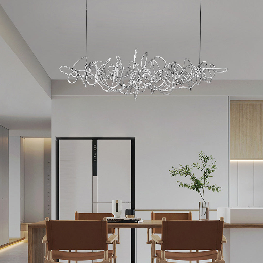Irregular Plated LED Postmodern Chandelier