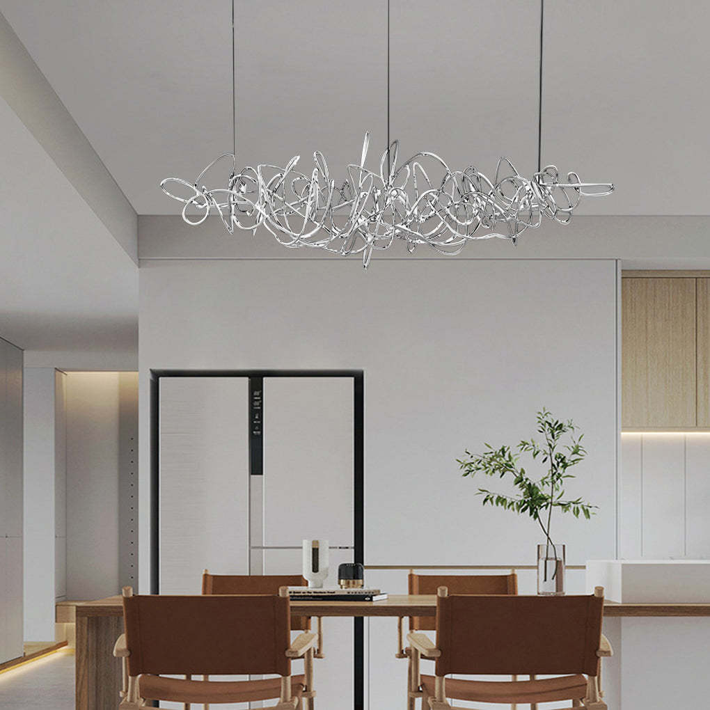 Irregular Plated LED Postmodern Chandelier