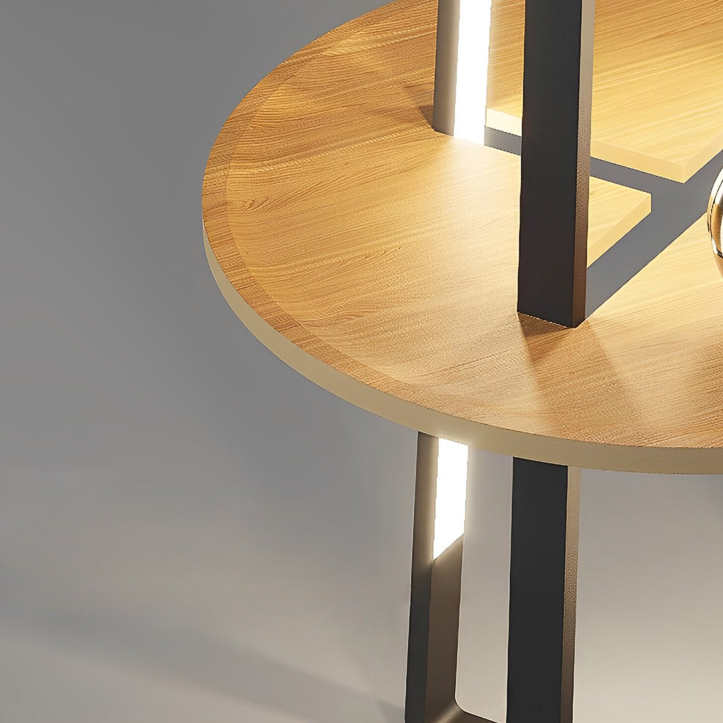 63" Modern Metal LED Tray Floor Lamp