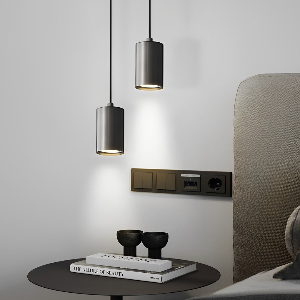 Cylindrical Minimalist Copper Nordic Pendant Spotlight