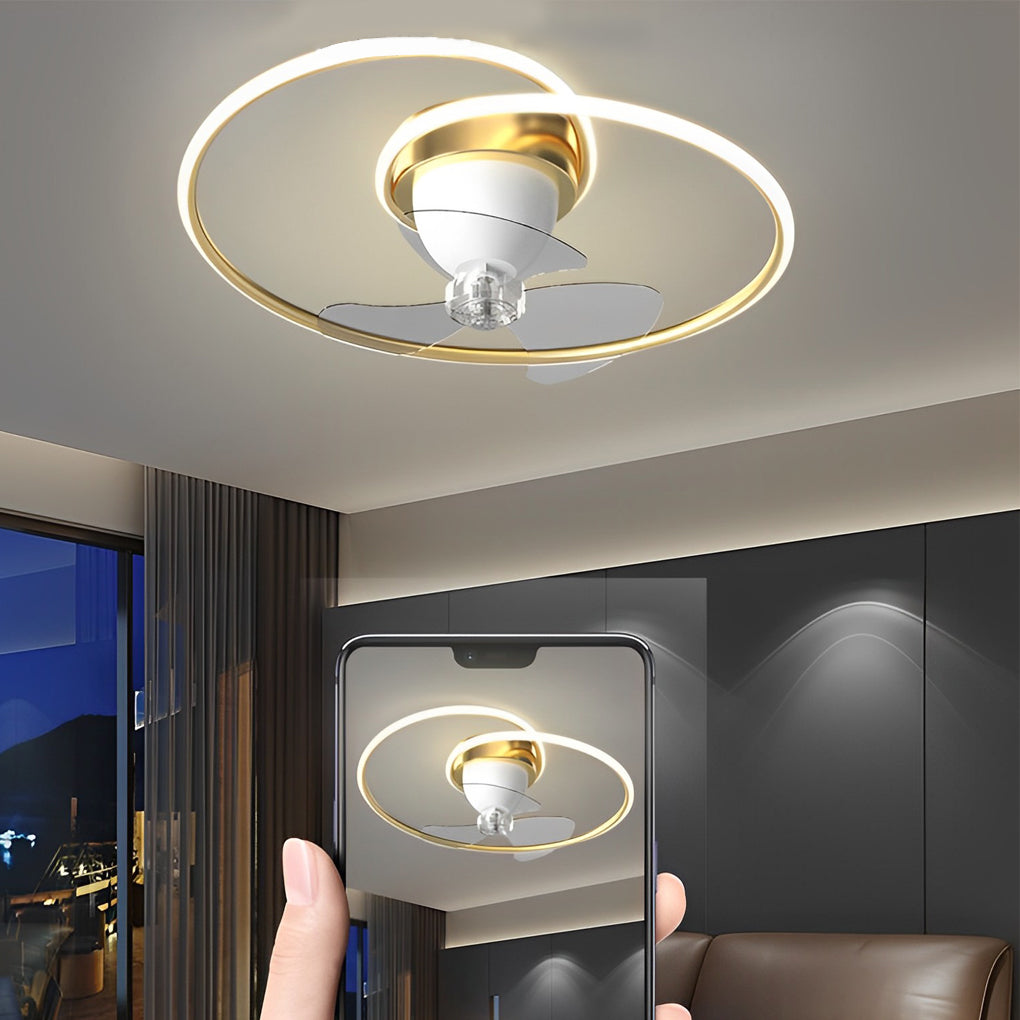 Smart 360 Rotating LED Dimming Timing Ceiling Fan