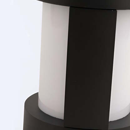 Black Cylindrical LED Pathway Lights Solar and Wired Outdoor Lighting Solutions-Lighom