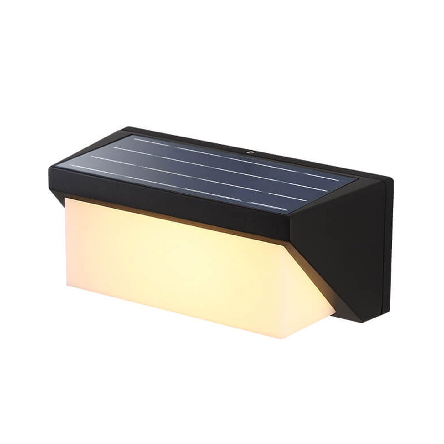 Modern Solar Square Geometric LED Outdoor Wall Sconce